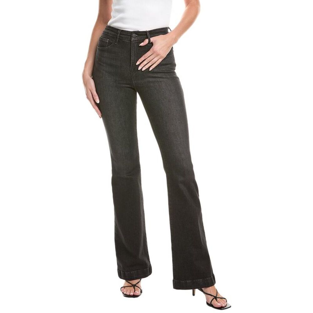 Good American Black High-Rise Bootcut Jeans